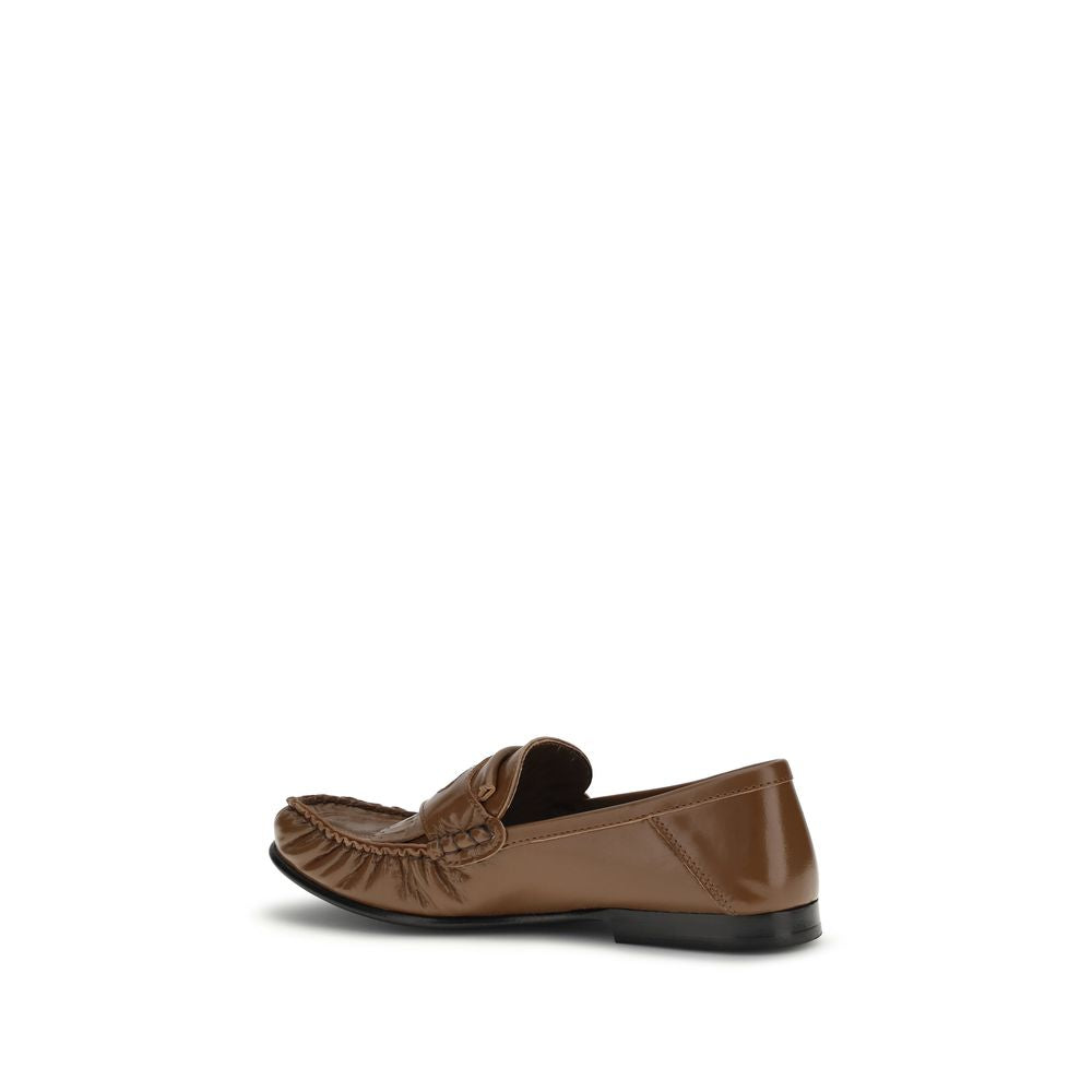 Marni Brown Lamb Ovis Aries Slip-On Women's Loafers