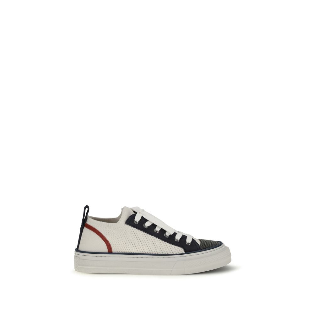 Brunello Cucinelli Multicolor Cotton Low Top Women's Sneakers