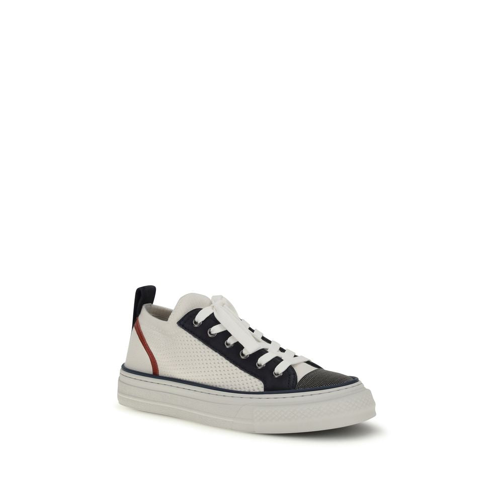 Brunello Cucinelli Multicolor Cotton Low Top Women's Sneakers