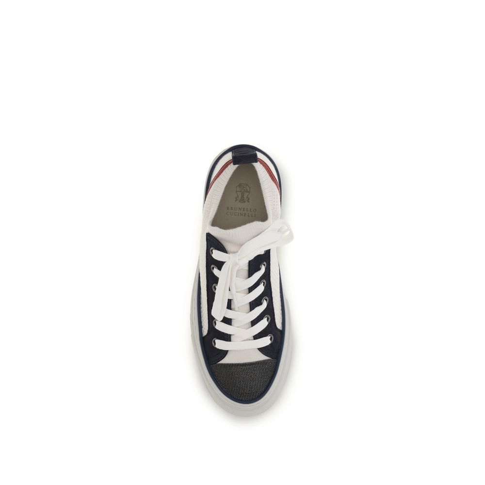 Brunello Cucinelli Multicolor Cotton Low Top Women's Sneakers