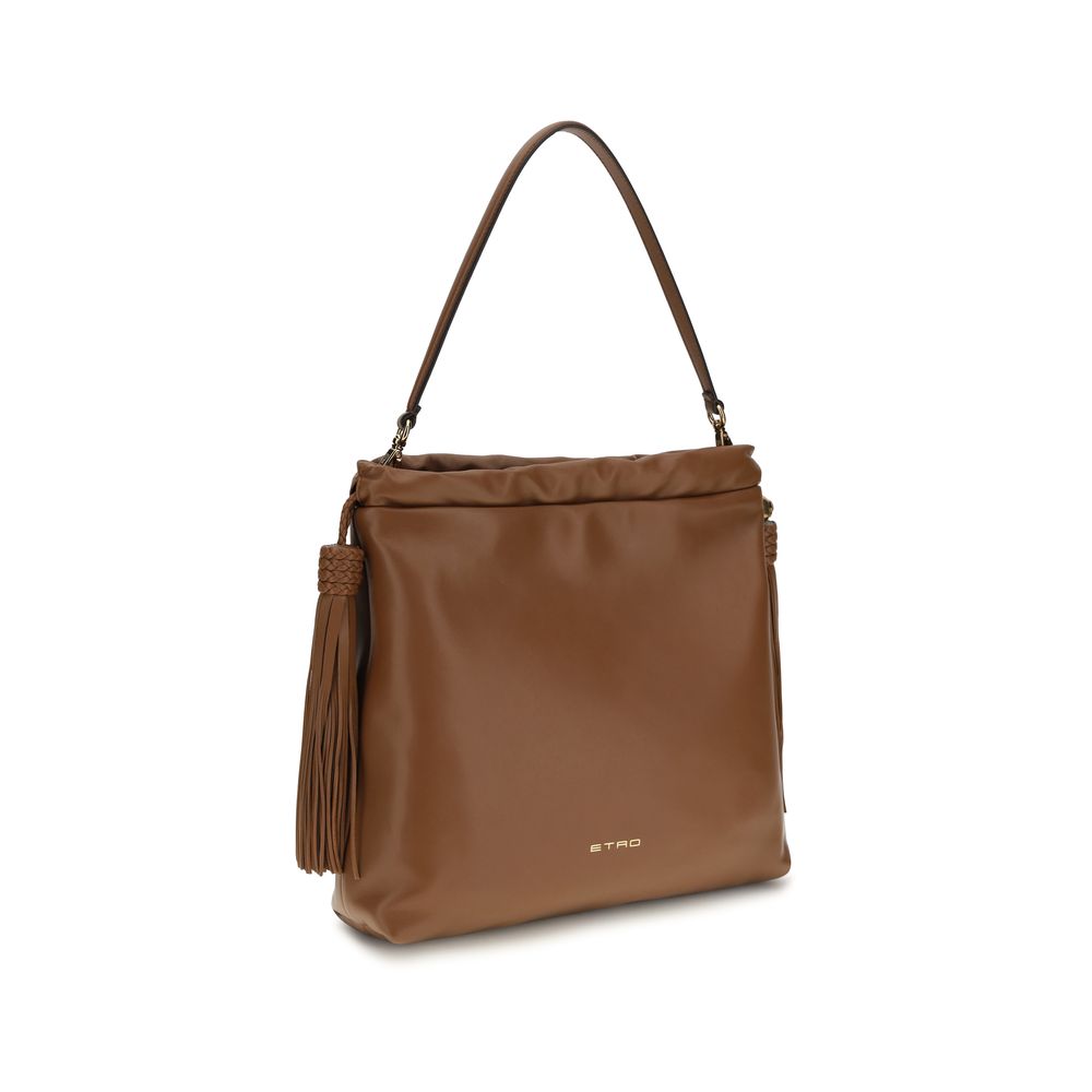 Etro Brown Lamb Ovis Aries Aries Shoulder Women's Bag