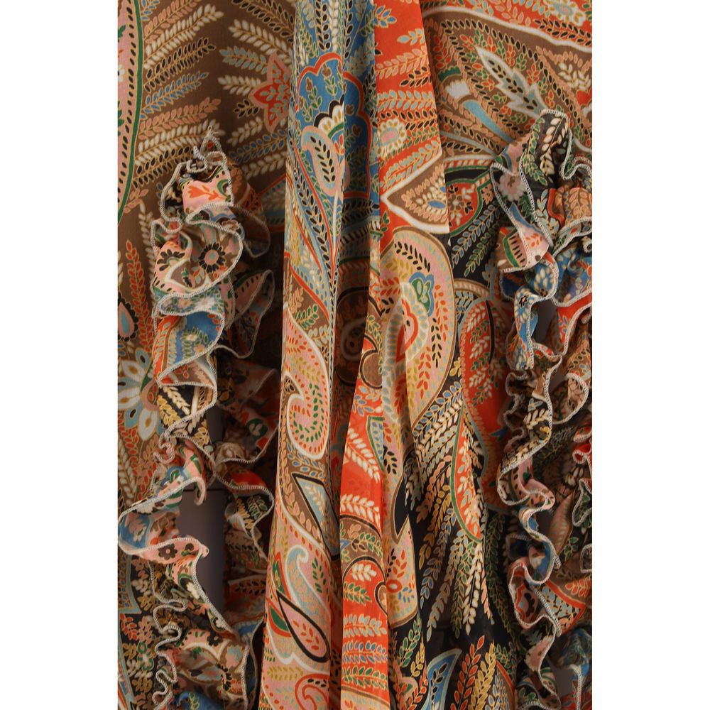 Etro Multicolor Silk Long Women's Skirt
