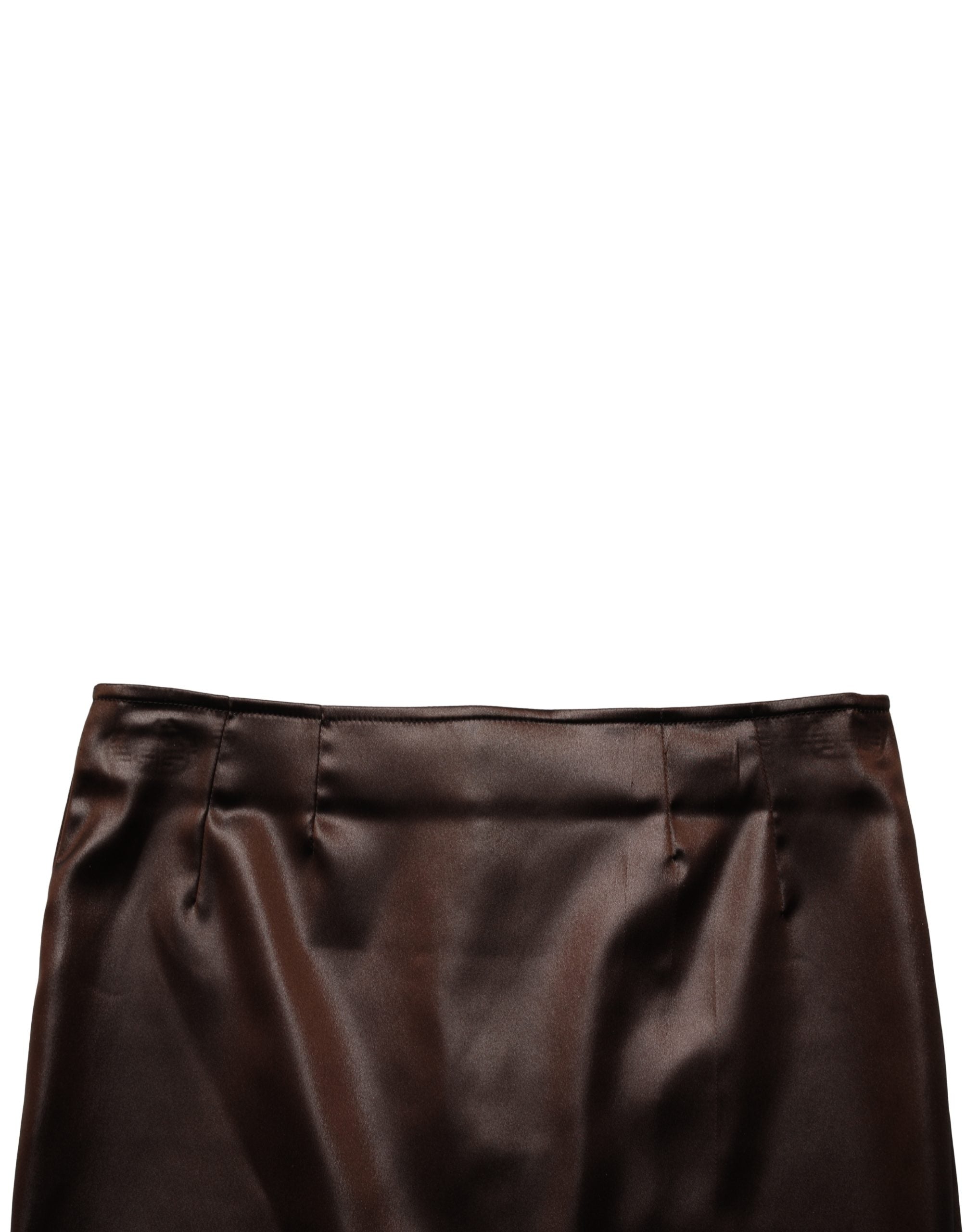 Dolce & Gabbana Brown Acetate High-Waisted Pencil Cut Women's Skirt (Pre-Owned)