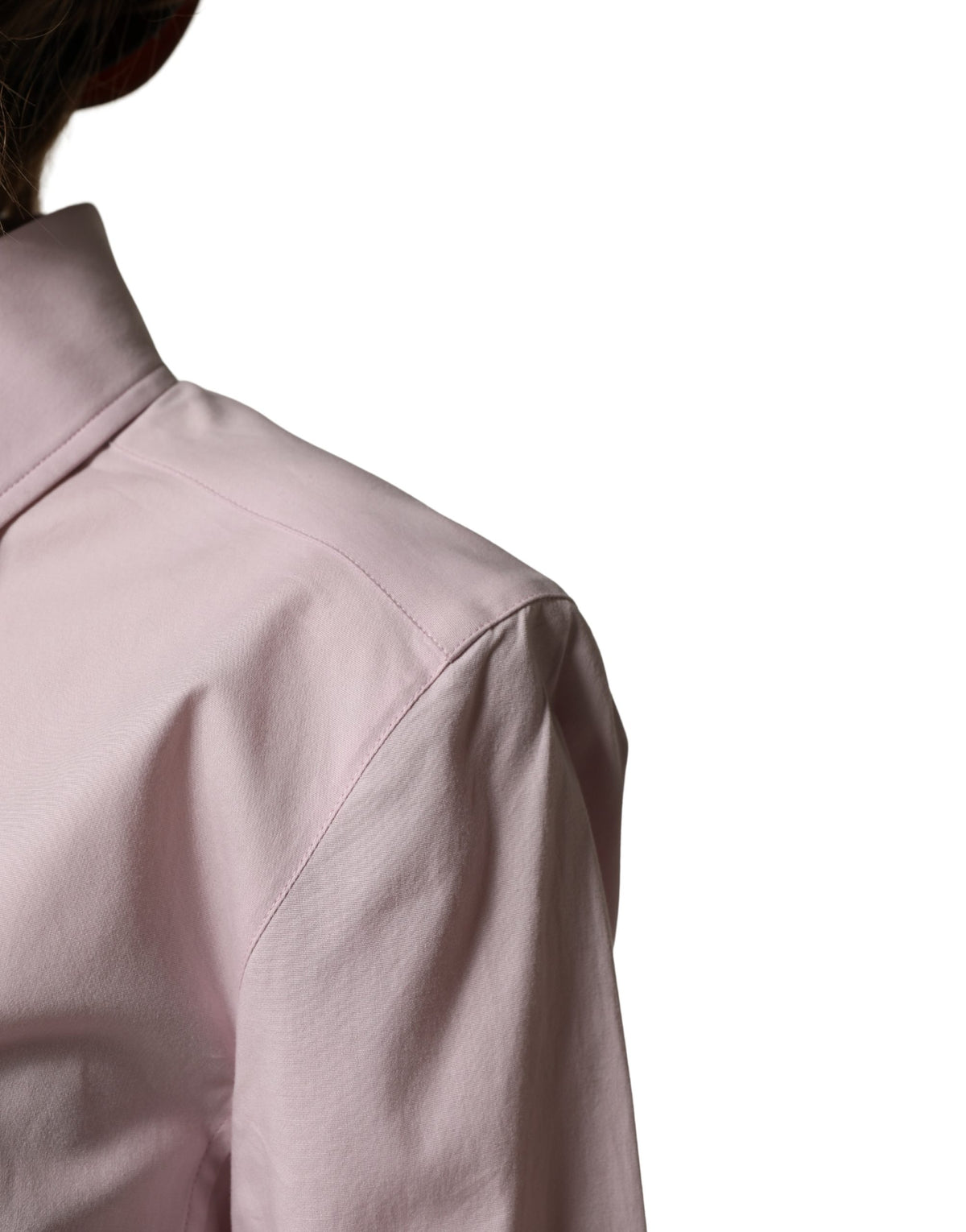 Dolce & Gabbana Pink Cotton Long Sleeves Collared Shirt Women's Top