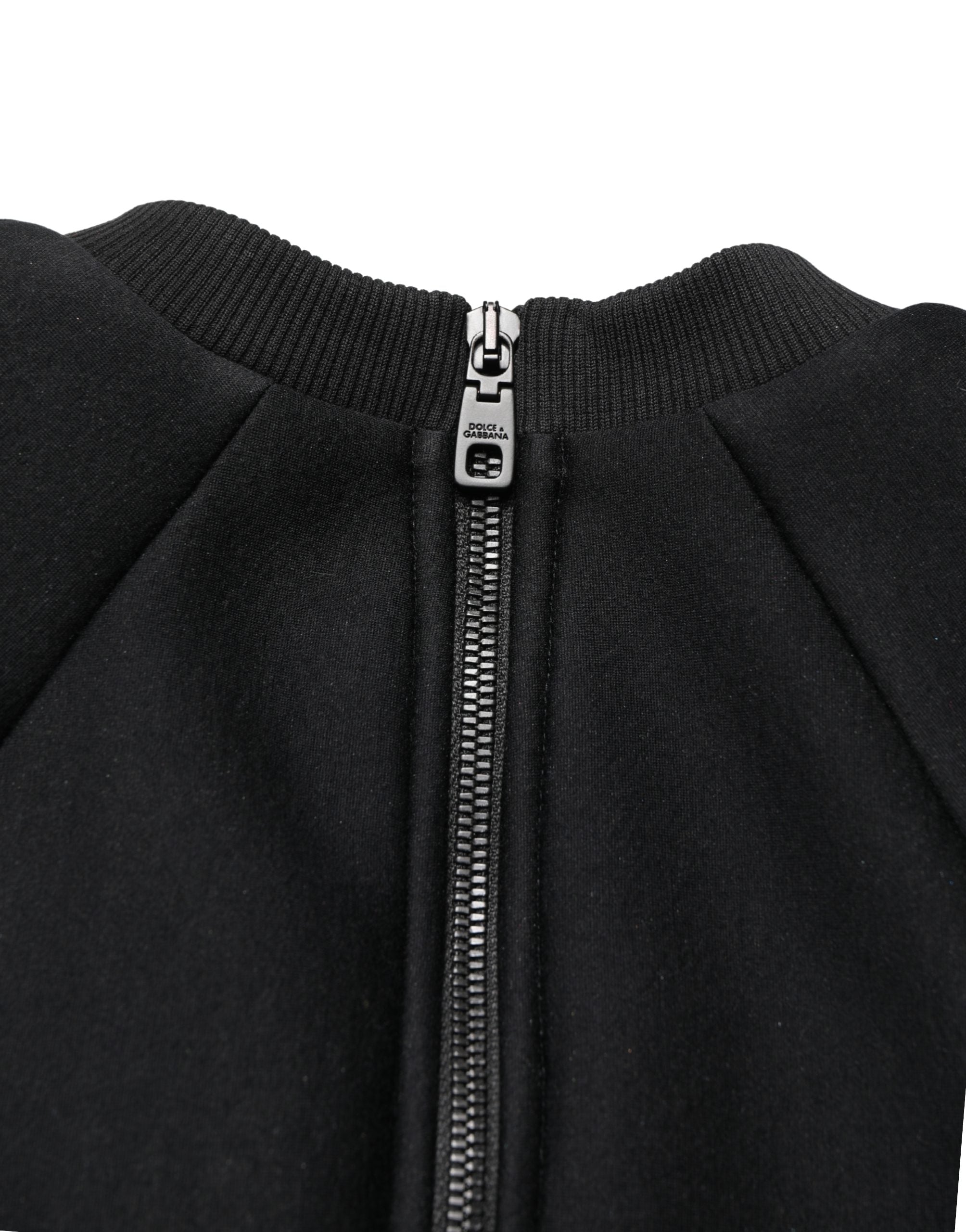 Philosophy Black Cropped ZipperBack Sweatshirt Women's Sweater