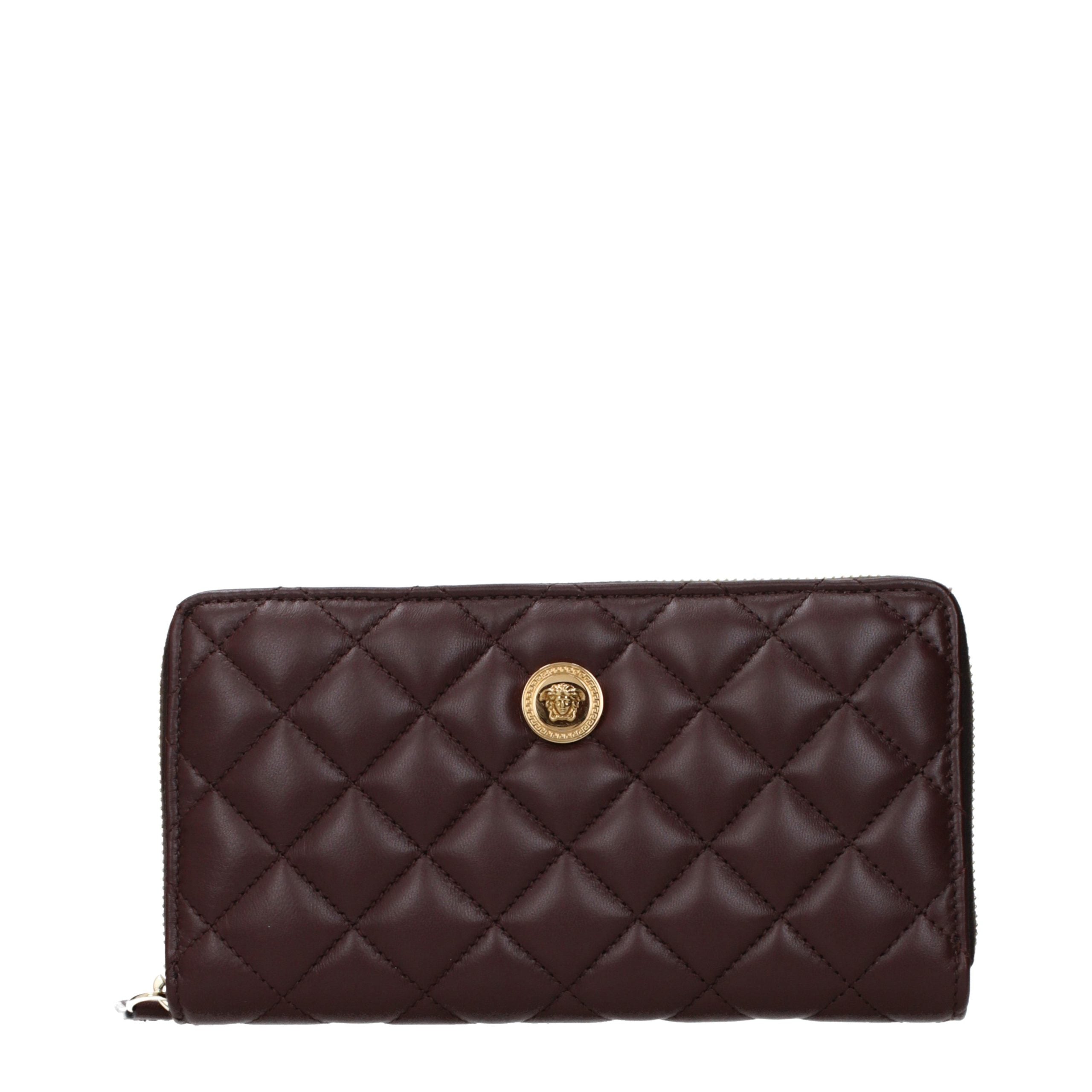 Versace Brown Leather Women's Wallet