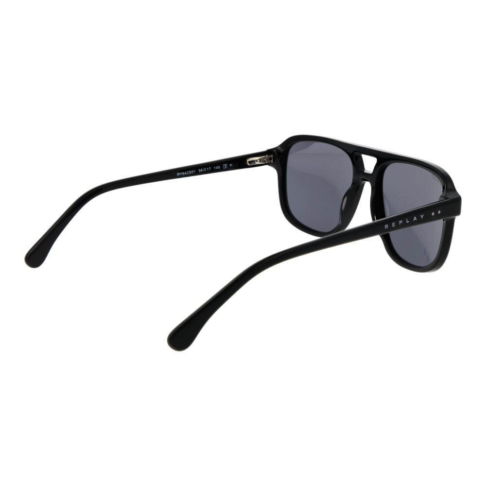 Replay Black Acetate Men's Sunglasses