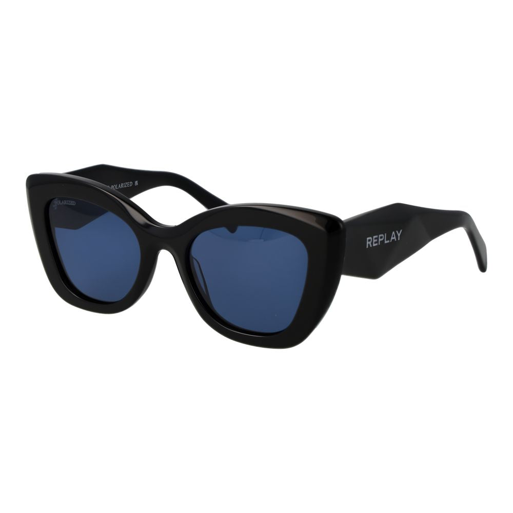 Replay Black Acetate Women's Sunglasses