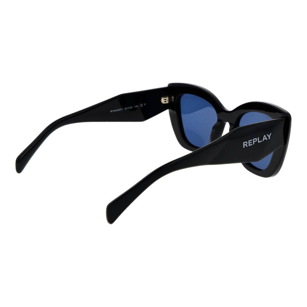 Replay Black Acetate Women's Sunglasses