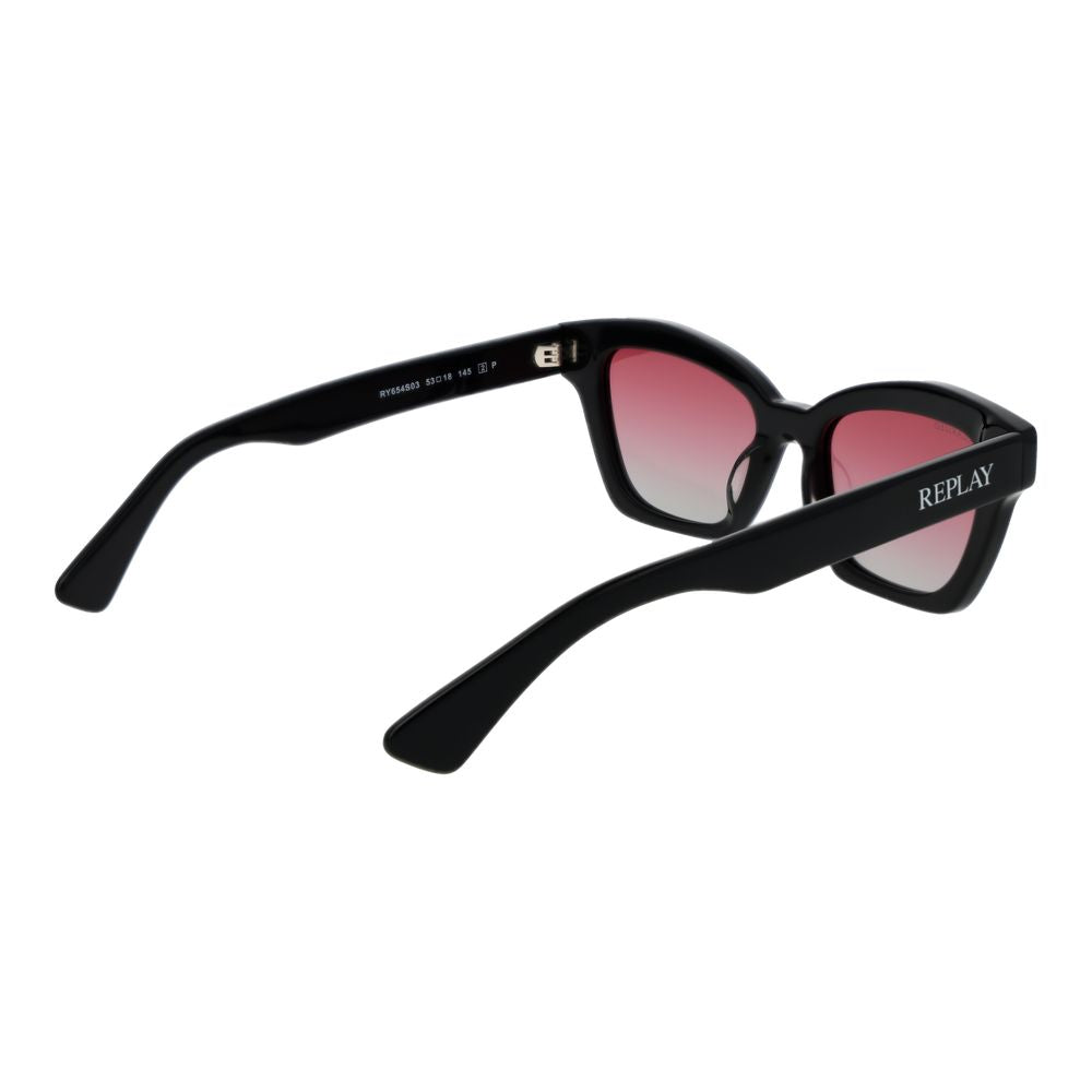 Replay Black Acetate Women's Sunglasses