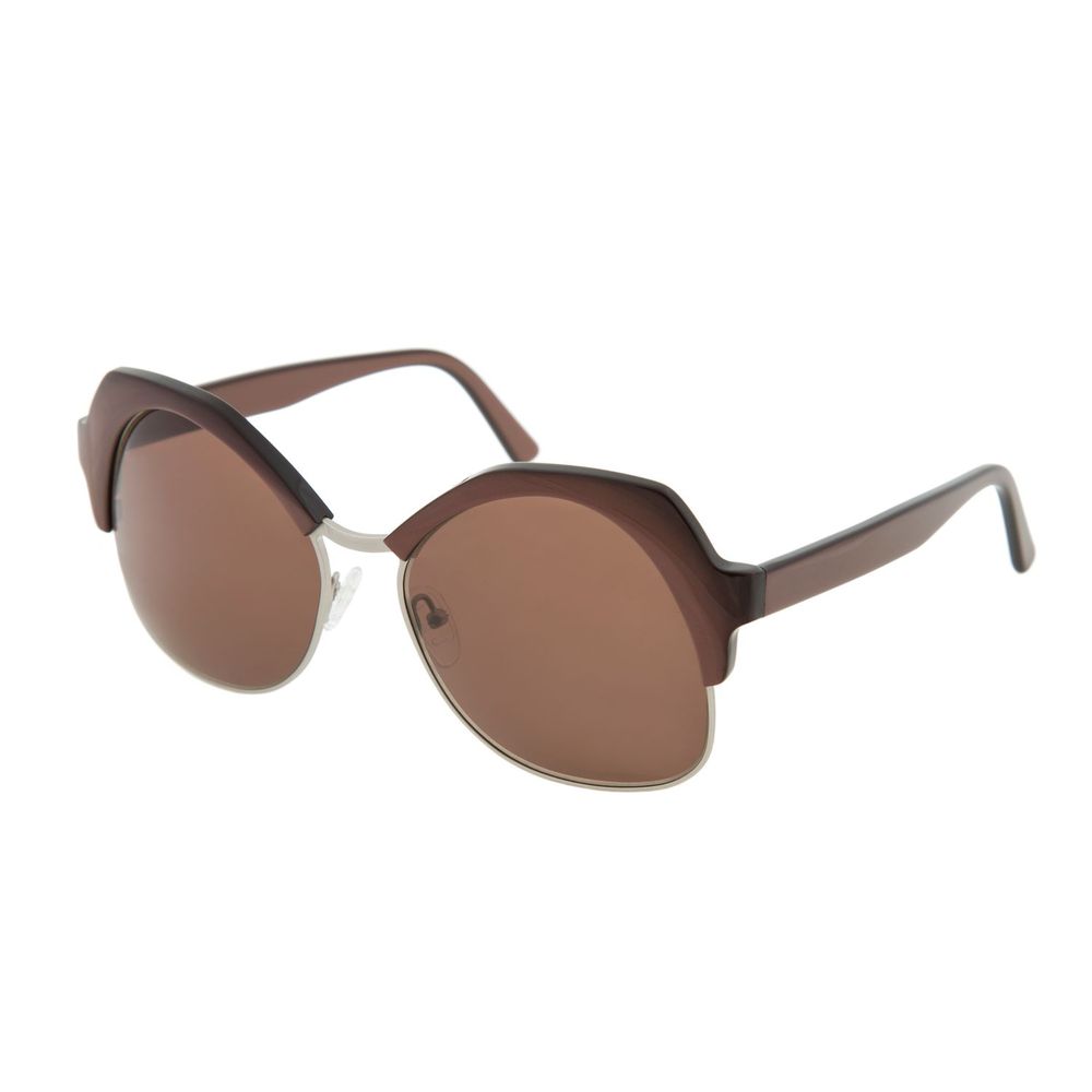 Andy Wolf Brown Metal & Plastic Women's Sunglasses