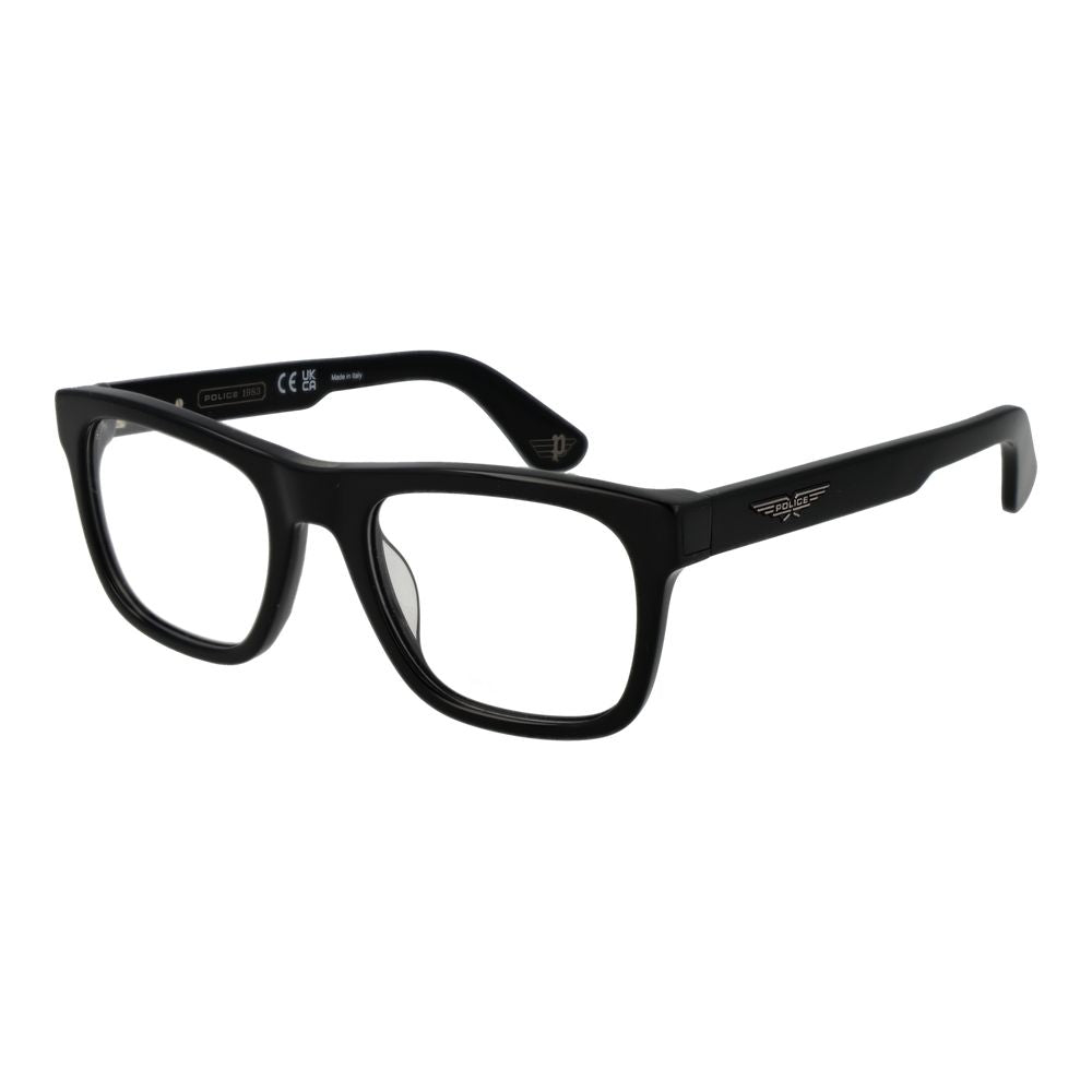 Police Black Cellulose Acetate Glasses Men's (Frames)