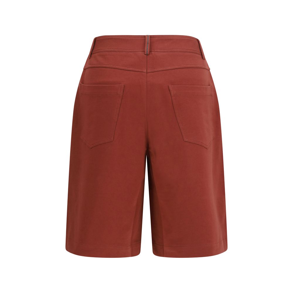 Brunello Cucinelli Multicolor Cotton Bermuda Women's Shorts