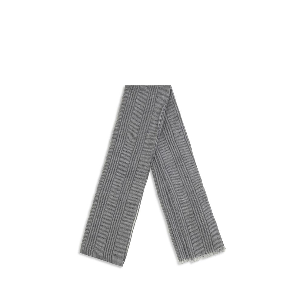 Brunello Cucinelli Gray Linen Women's Scarf
