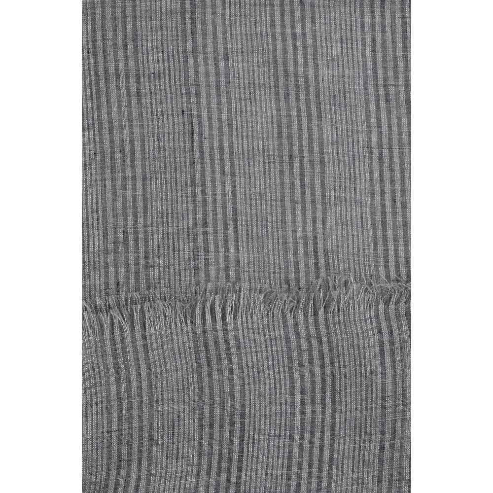 Brunello Cucinelli Gray Linen Women's Scarf