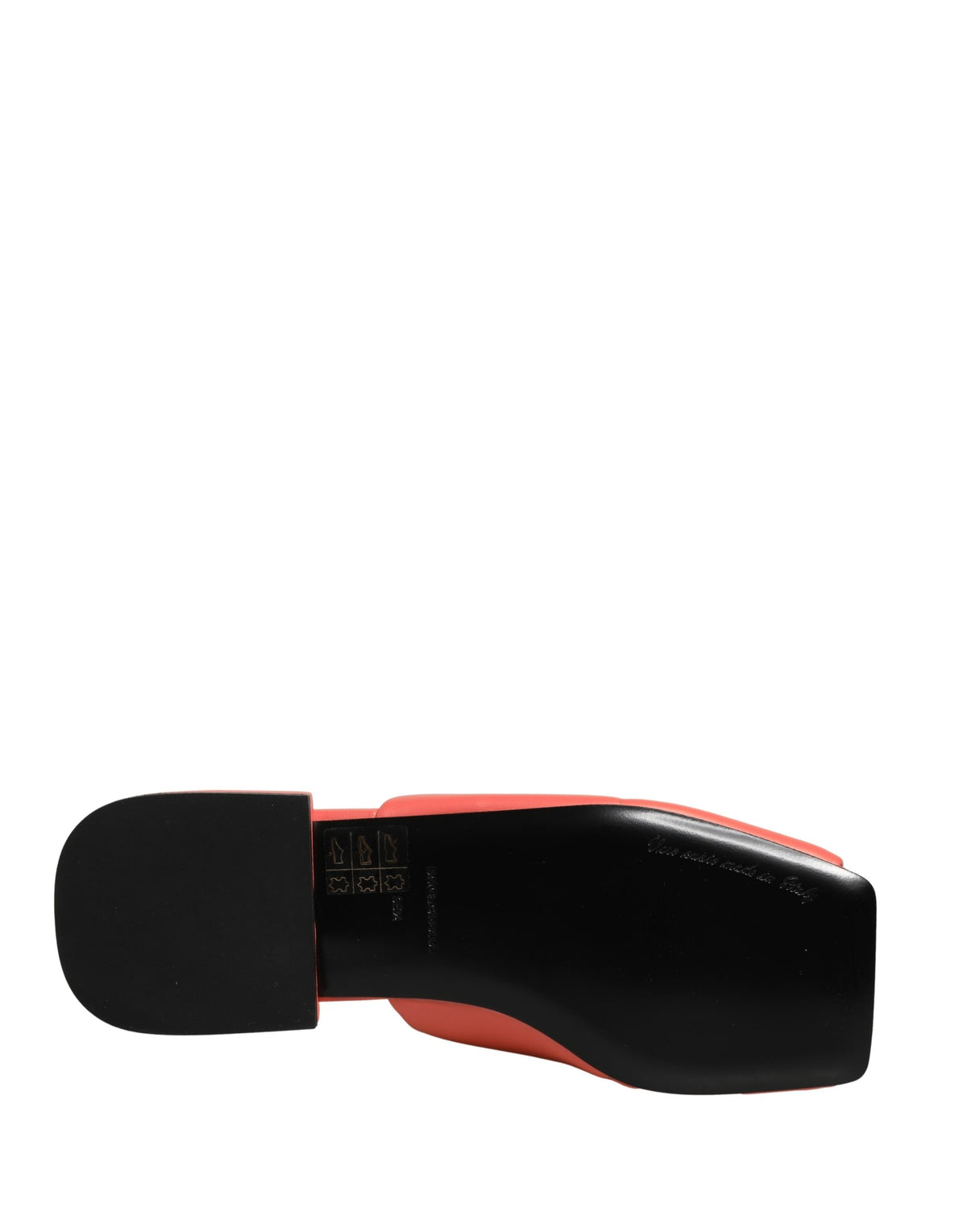 Dolce & Gabbana Orange DG Logo Leather Flats Sandals Women's Shoes