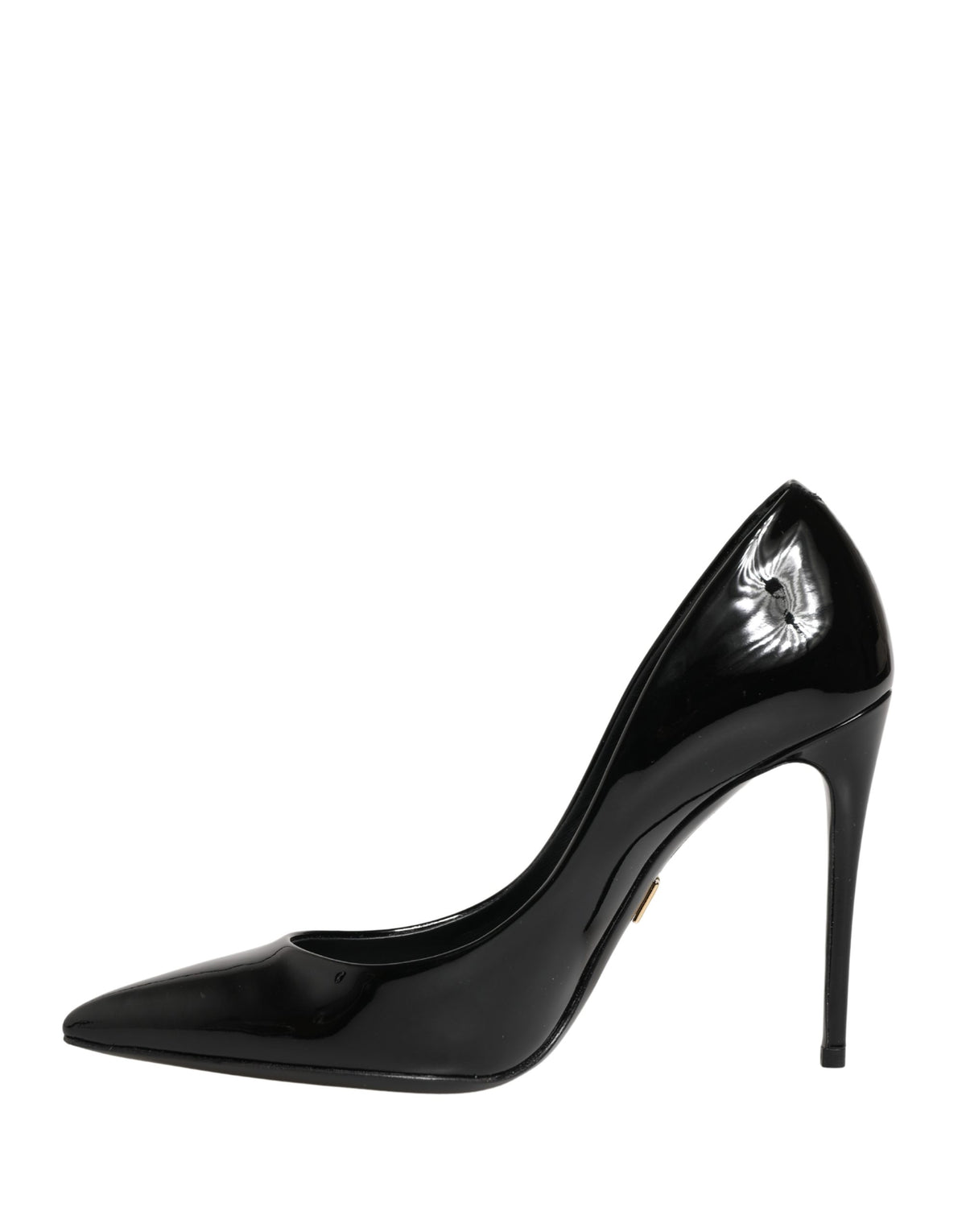 Dolce & Gabbana Black Calf Leather Stiletto Heels Pumps Women's Shoes