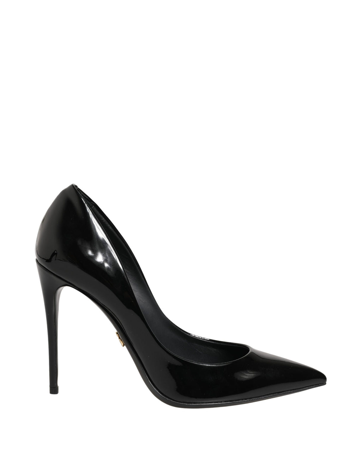Dolce & Gabbana Black Calf Leather Stiletto Heels Pumps Women's Shoes