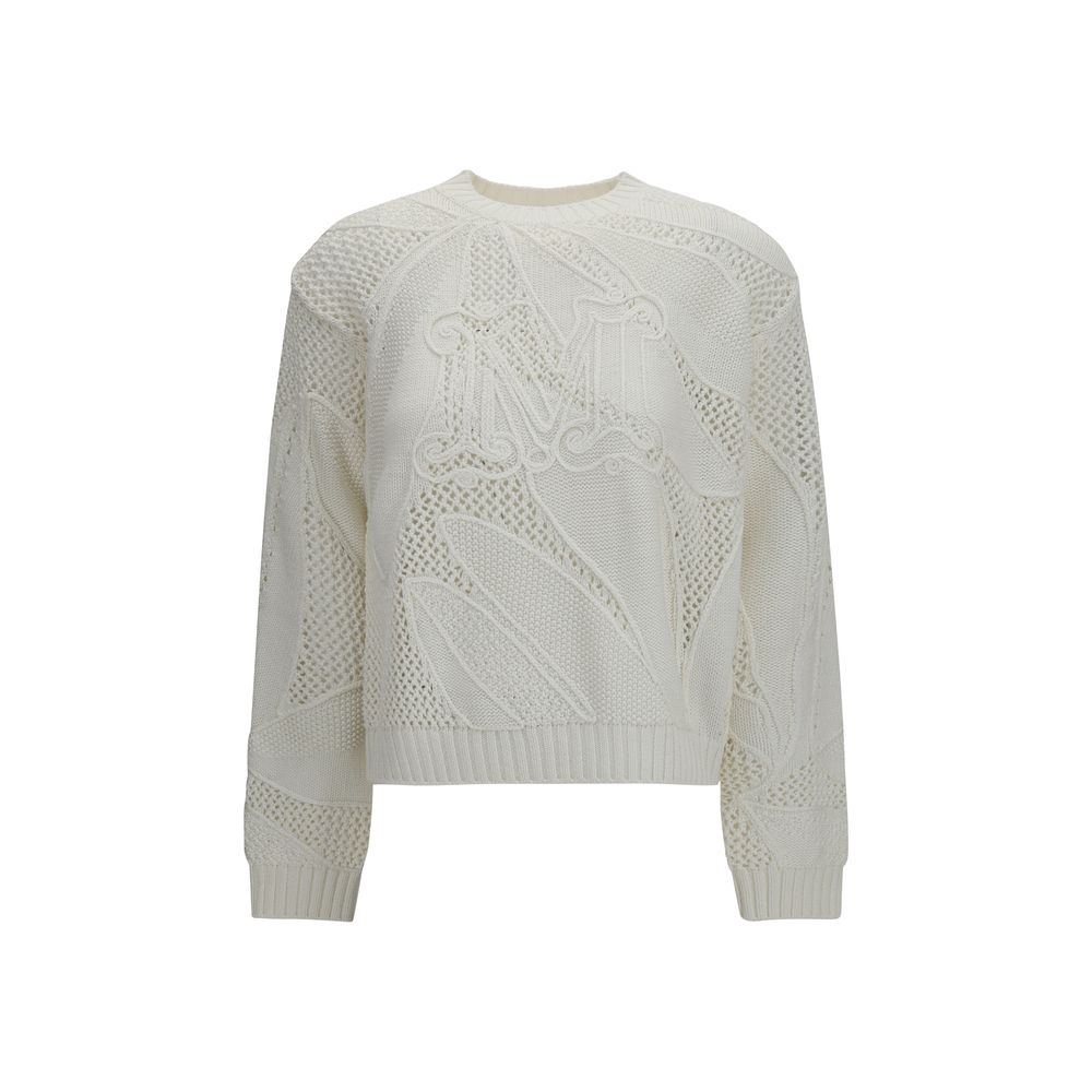 Max Mara White Cotton Women's Sweatshirt