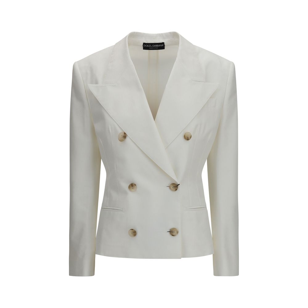 Dolce & Gabbana White Cotton Women's Blazer
