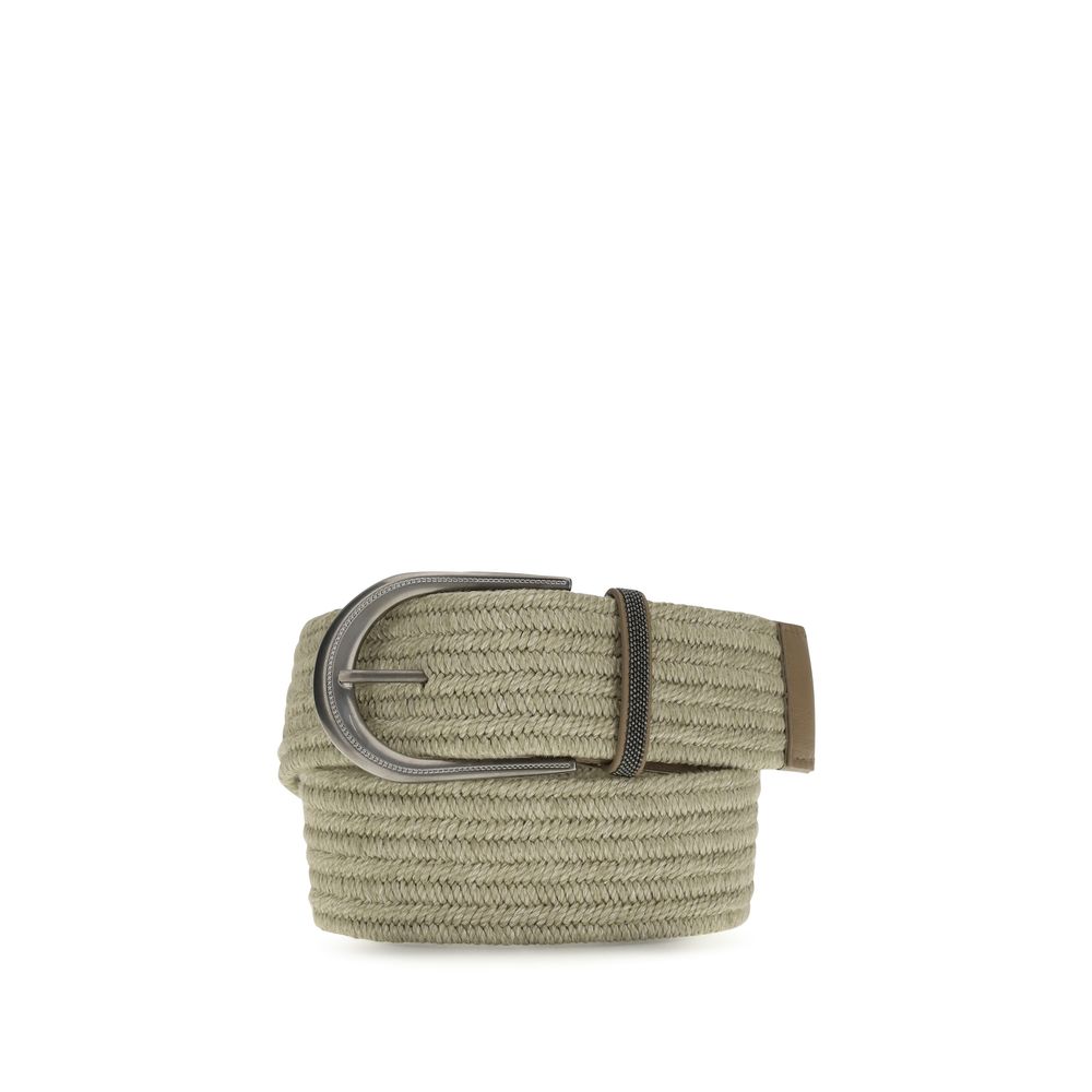 Brunello Cucinelli Beige Linen Regular Women's Belt