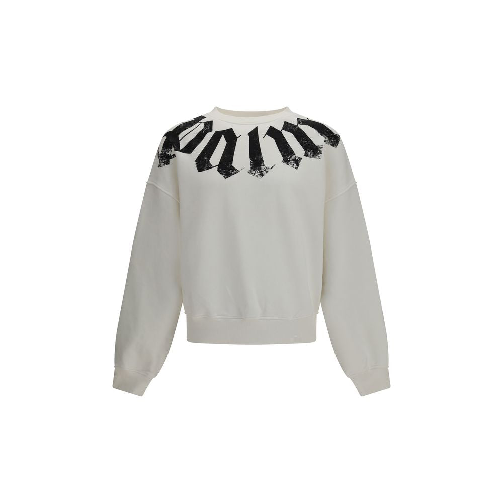 Palm Angels White Cotton Men's Sweatshirt