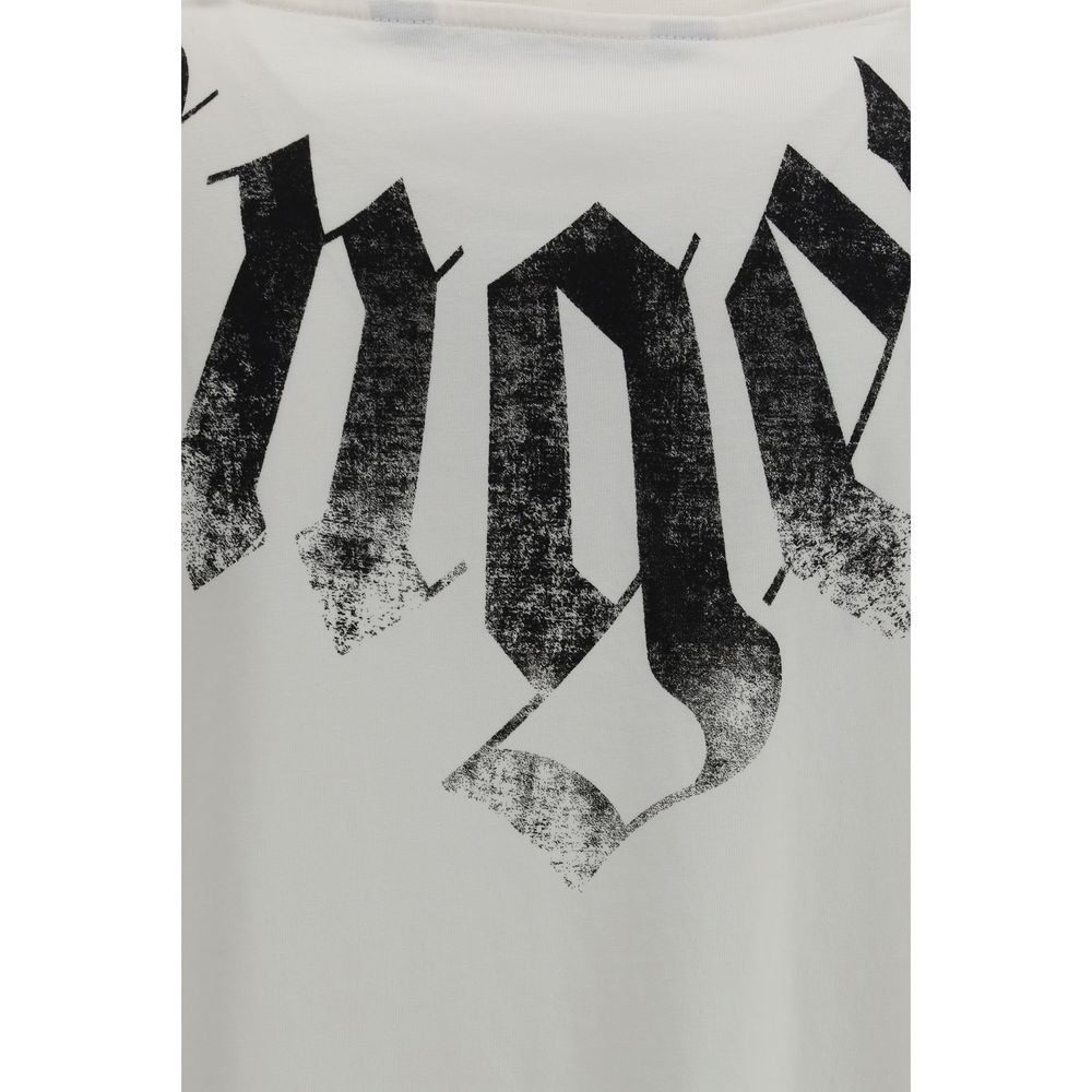 Palm Angels White Cotton Men's T-Shirt