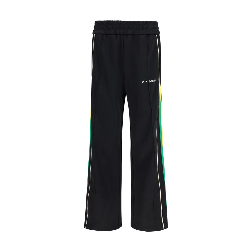 Palm Angels Black Polyester Athletic Men's Pants