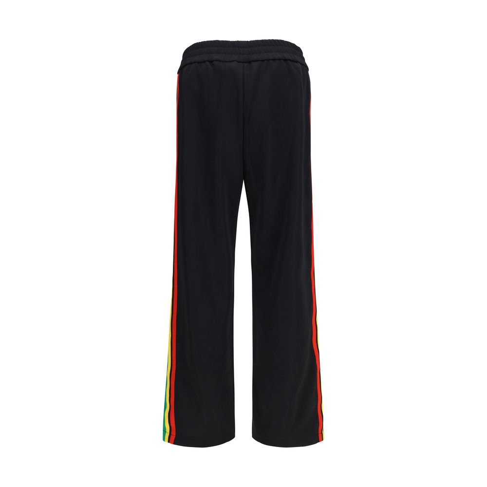 Palm Angels Black Polyester Athletic Men's Pants