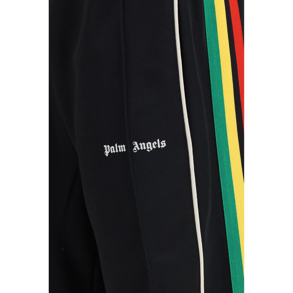 Palm Angels Black Polyester Athletic Men's Pants