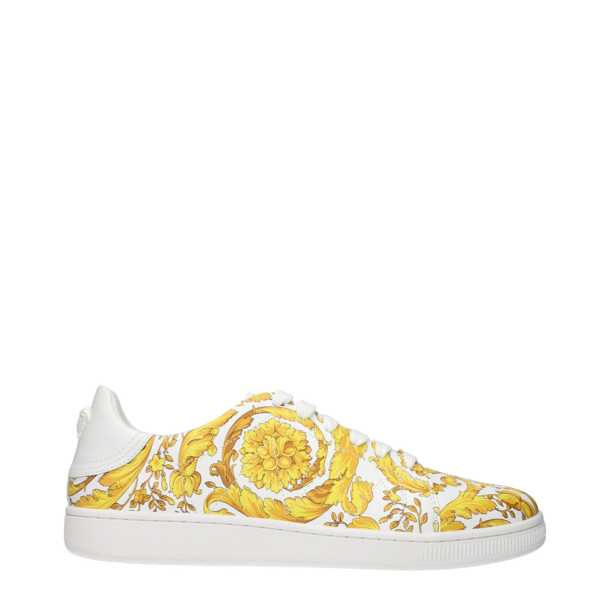 Versace White Leather Men's Sneakers