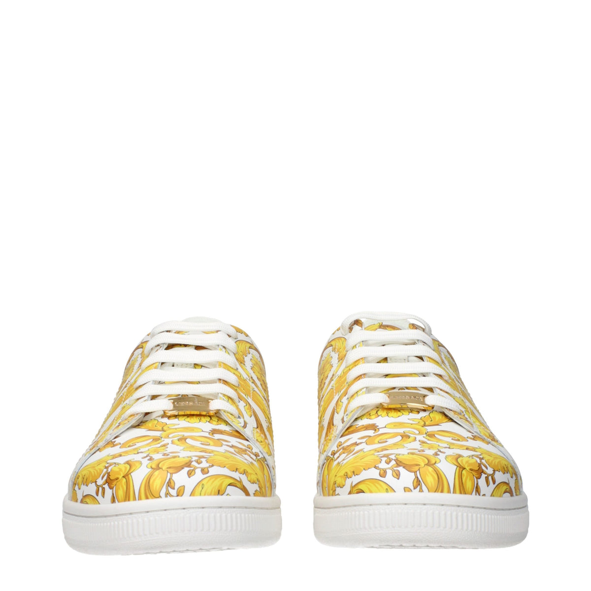 Versace White Leather Men's Sneakers