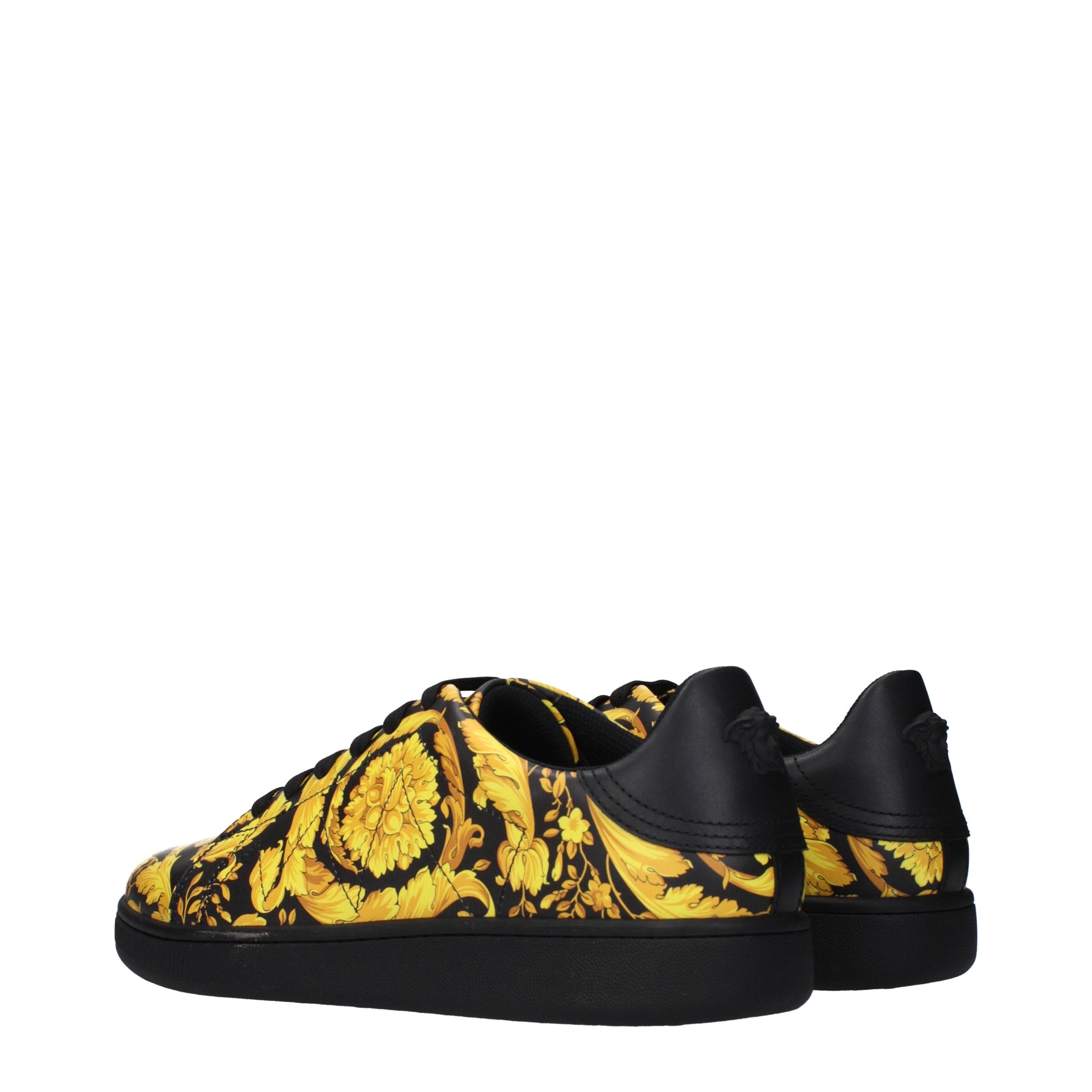 Versace Black Leather Chunky Men's Sneakers