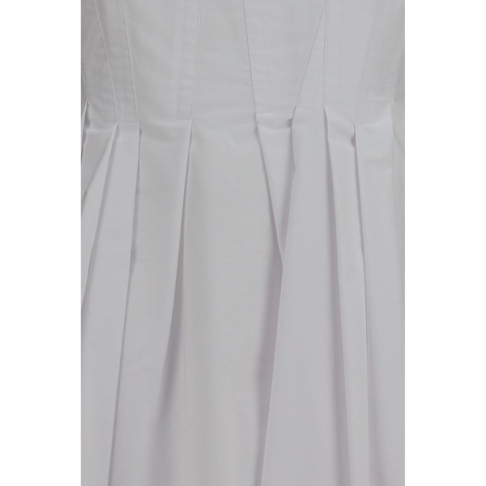 Max Mara White Cotton Casual Women's Dress
