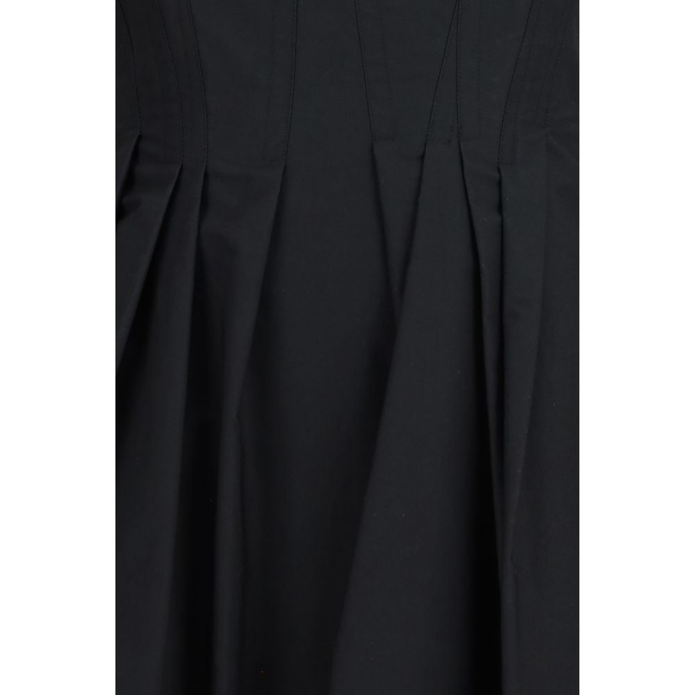 Max Mara Black Cotton Casual Women's Dress