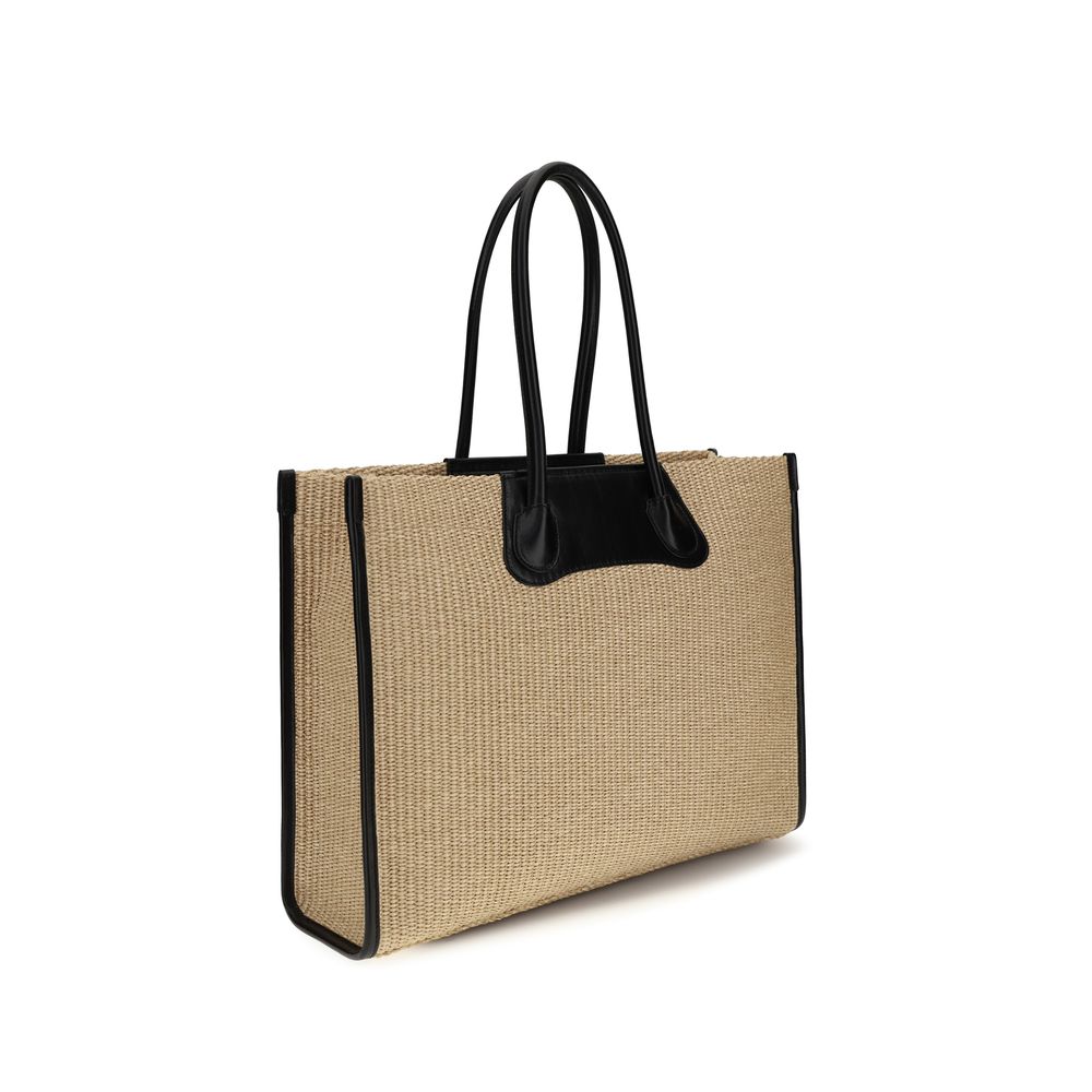 Vivienne Westwood Beige Raffia Shoulder Women's Bag