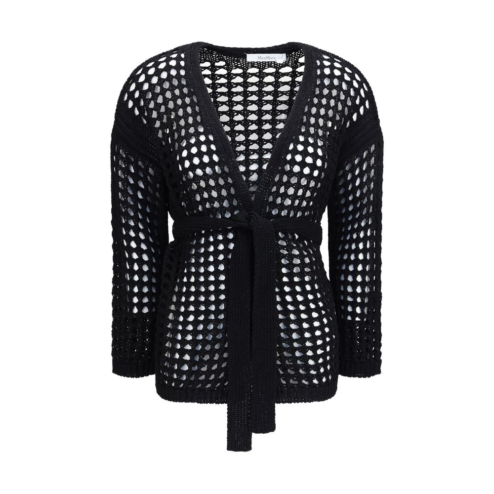Max Mara Pure Black Cotton Women's Cardigan