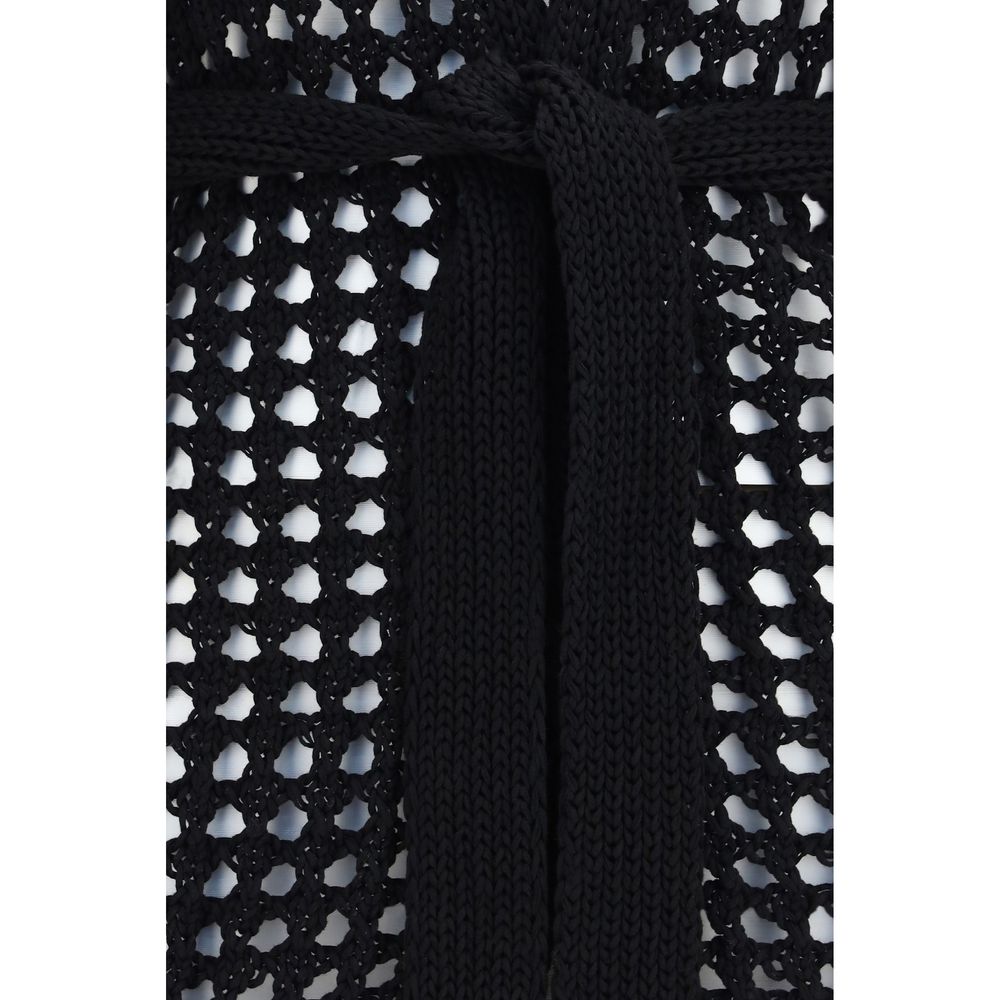 Max Mara Pure Black Cotton Women's Cardigan