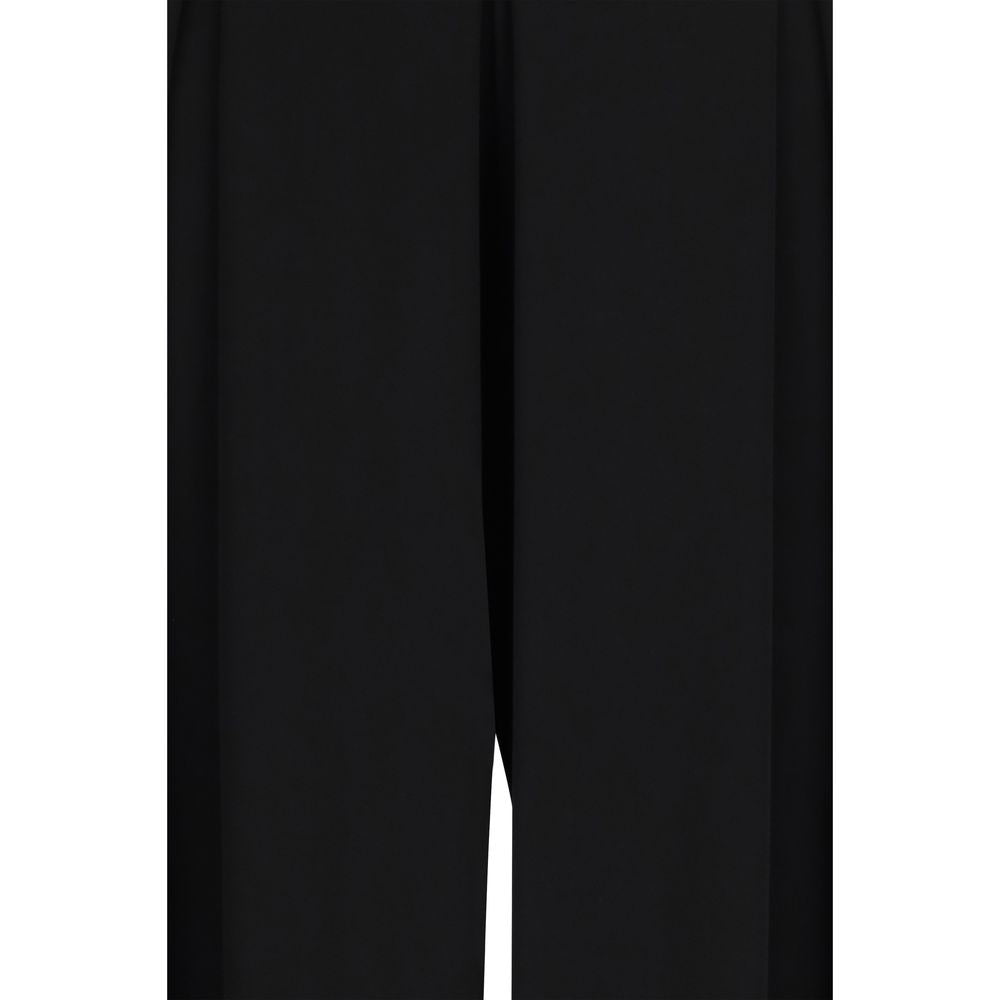 Max Mara Pure Black Viscose Casual Women's Pants