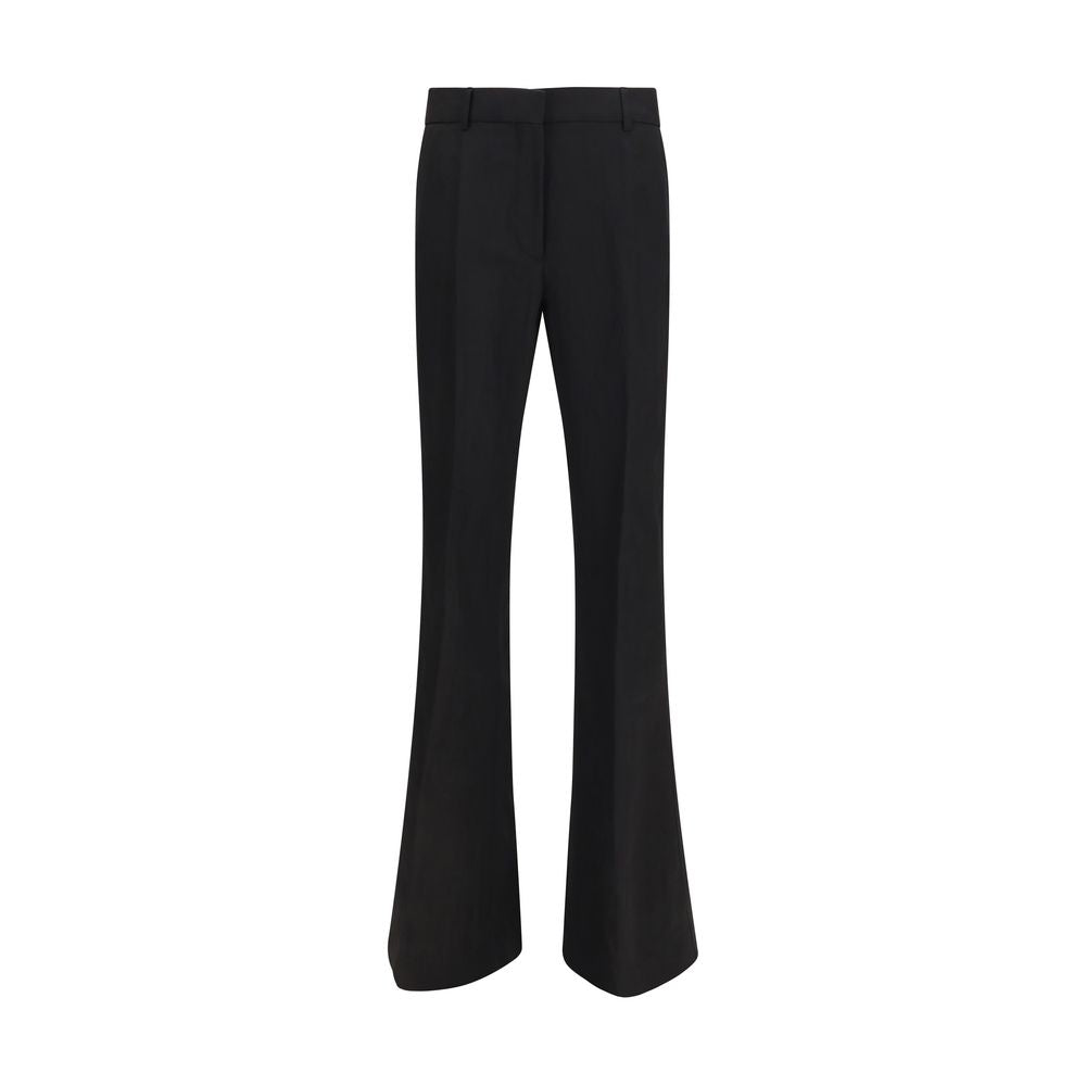Max Mara Black Viscose Flared Women's Pants