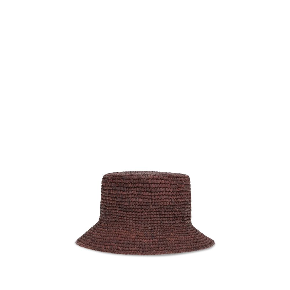 Vivienne Westwood Brown Raffia Bucket Women's Hat