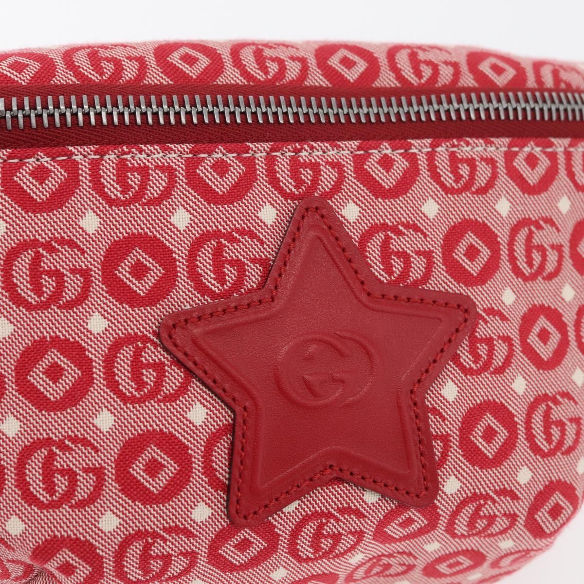 Gucci Children's Belt Printed Coated Canvas Red Canvas Handbag (Pre-Owned)