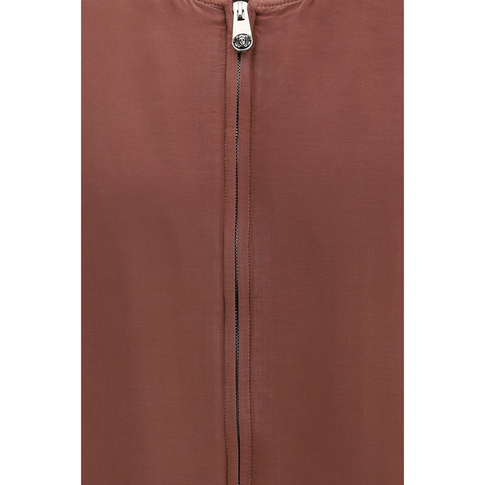 Versace Bordeaux Silk Men's Bomber
