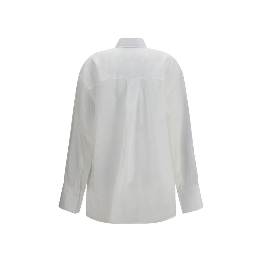 Ermanno Scervino White Ramie Women's Shirt