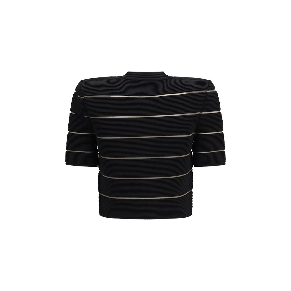 Balmain Black Viscose Women's Cardigan