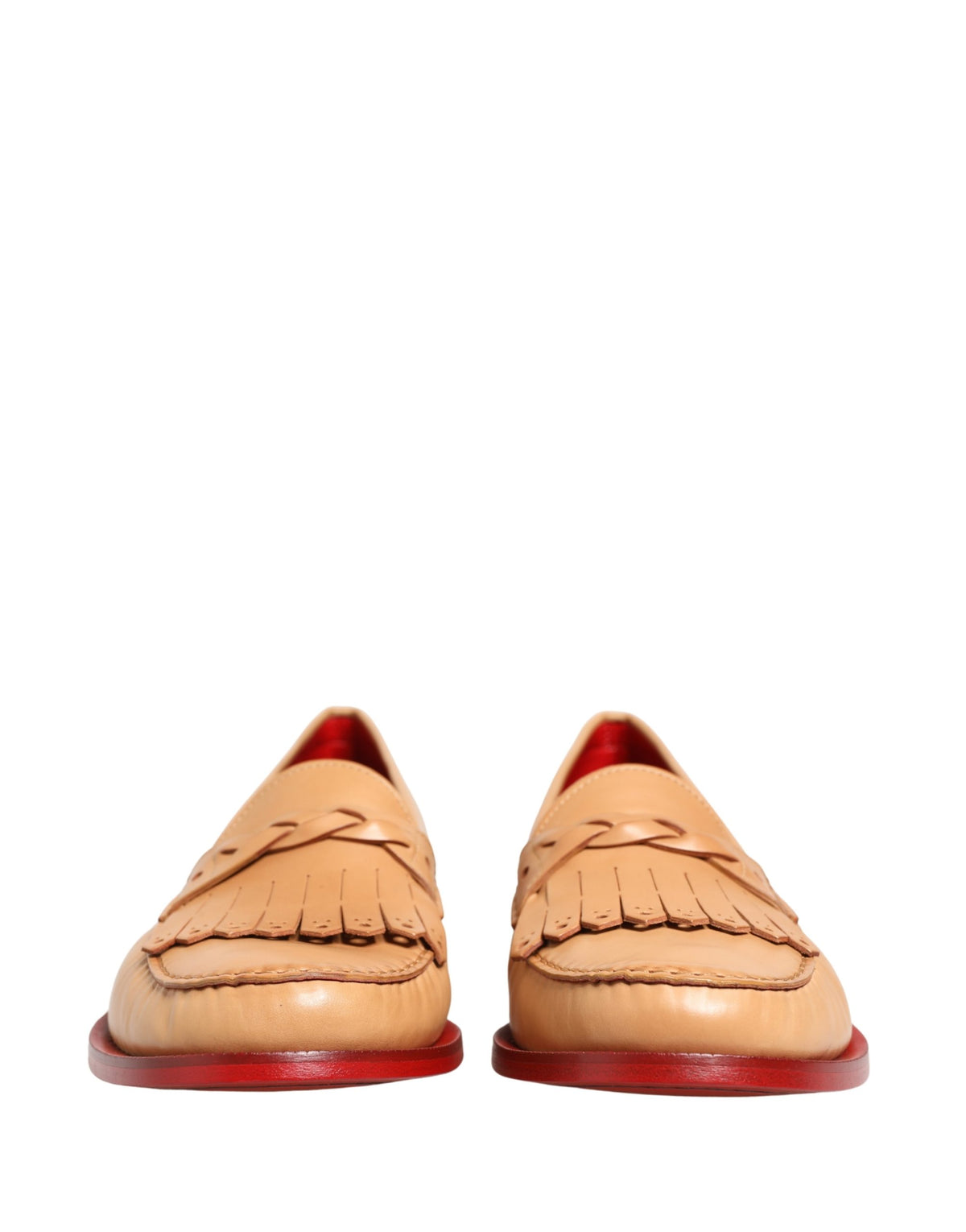 Dolce & Gabbana Beige Tassel Leather Men Slip On Loafers Men's Shoes (Pre-Owned)