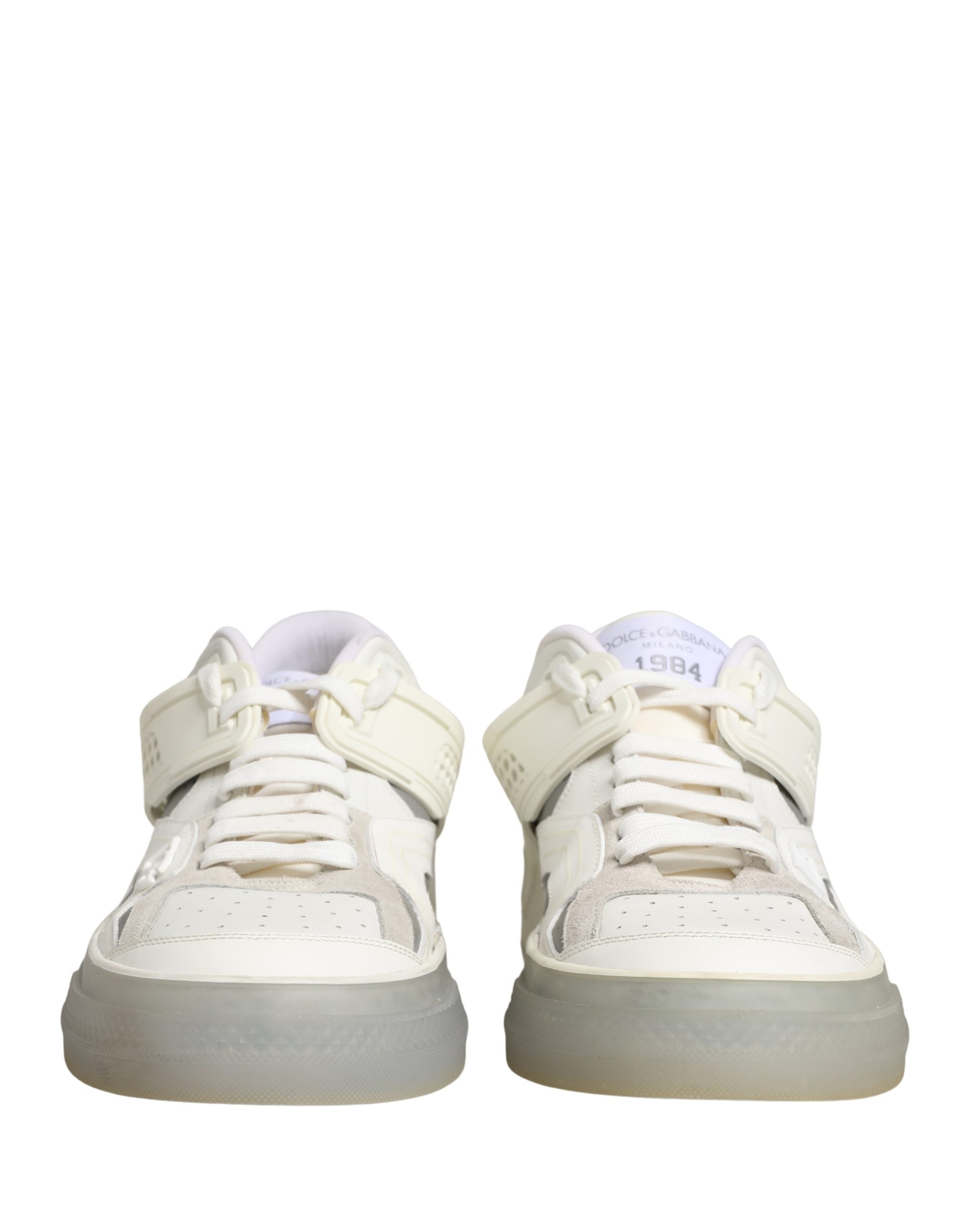 Dolce & Gabbana White Low Top Custom 2.Zero Sneakers Men's Shoes (Pre-Owned)