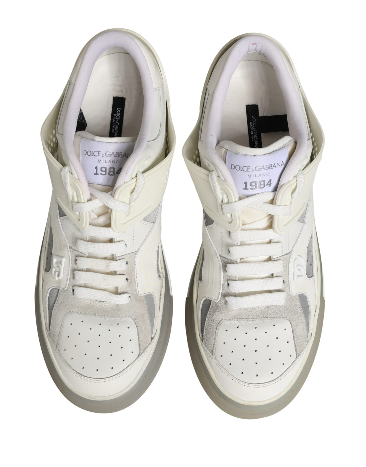 Dolce & Gabbana White Low Top Custom 2.Zero Sneakers Men's Shoes (Pre-Owned)