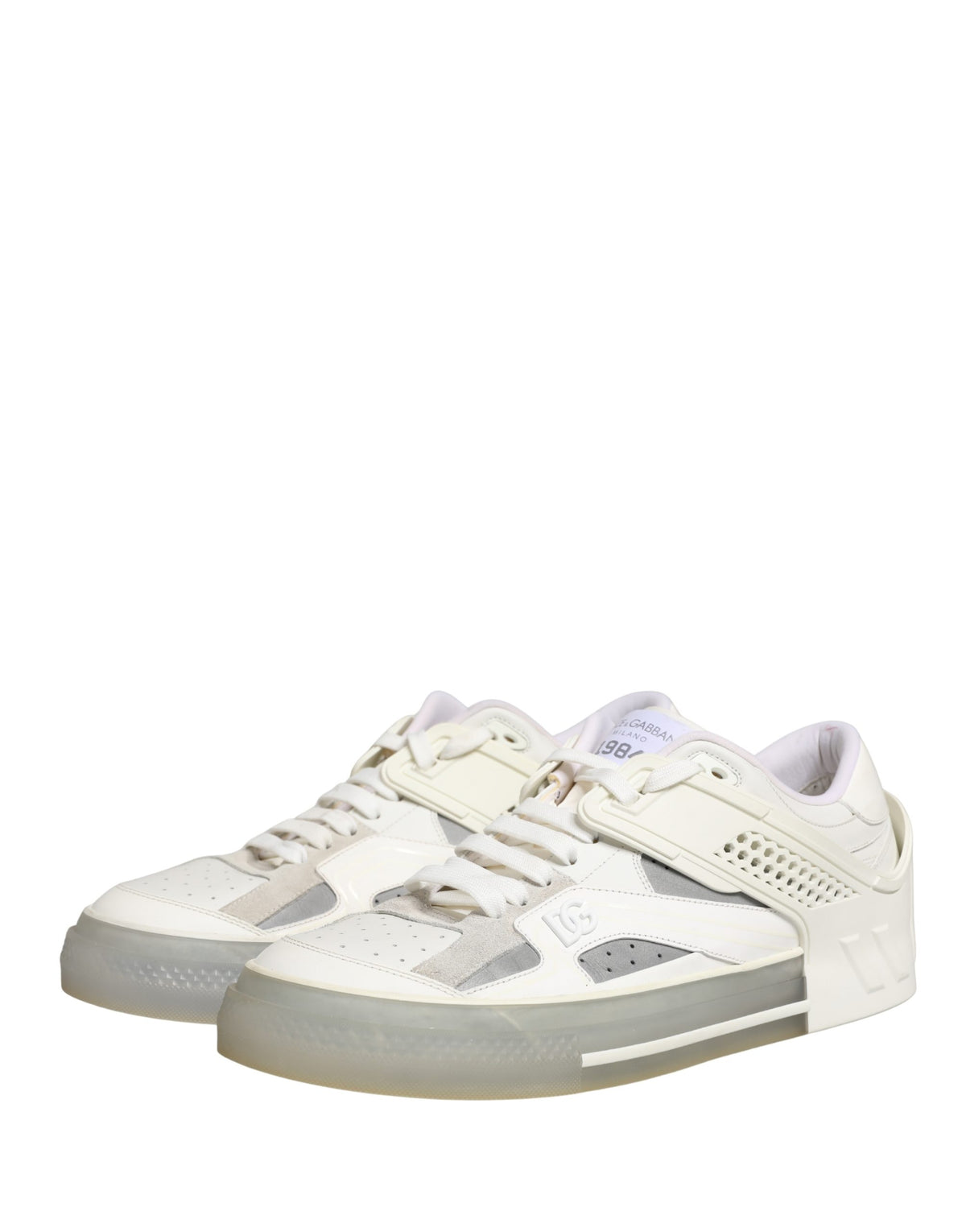 Dolce & Gabbana White Low Top Custom 2.Zero Sneakers Men's Shoes (Pre-Owned)