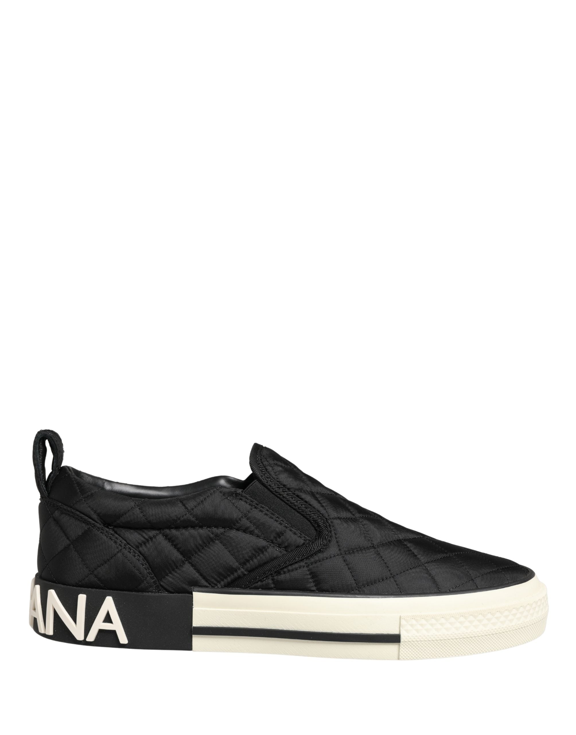 Dolce & Gabbana Black Quilted Slip On Low Top Sneakers Women's Shoes